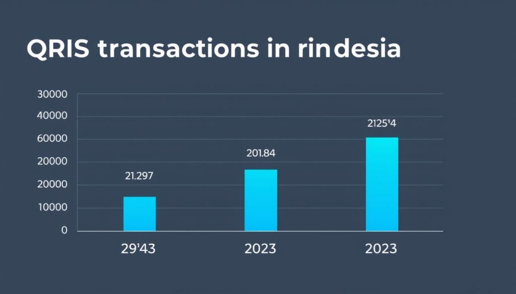 Grafik pertumbuhan transaksi QRIS Indonesia 2021-2023 Grafik pertumbuhan transaksi QRIS Indonesia 2021-2023