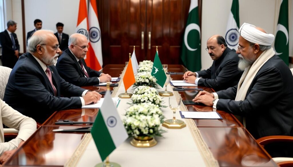 Pertemuan bilateral antara pemimpin India dan Pakistan dalam upaya diplomasi perdamaian di Kashmir Pertemuan bilateral antara pemimpin India dan Pakistan dalam upaya diplomasi perdamaian di Kashmir